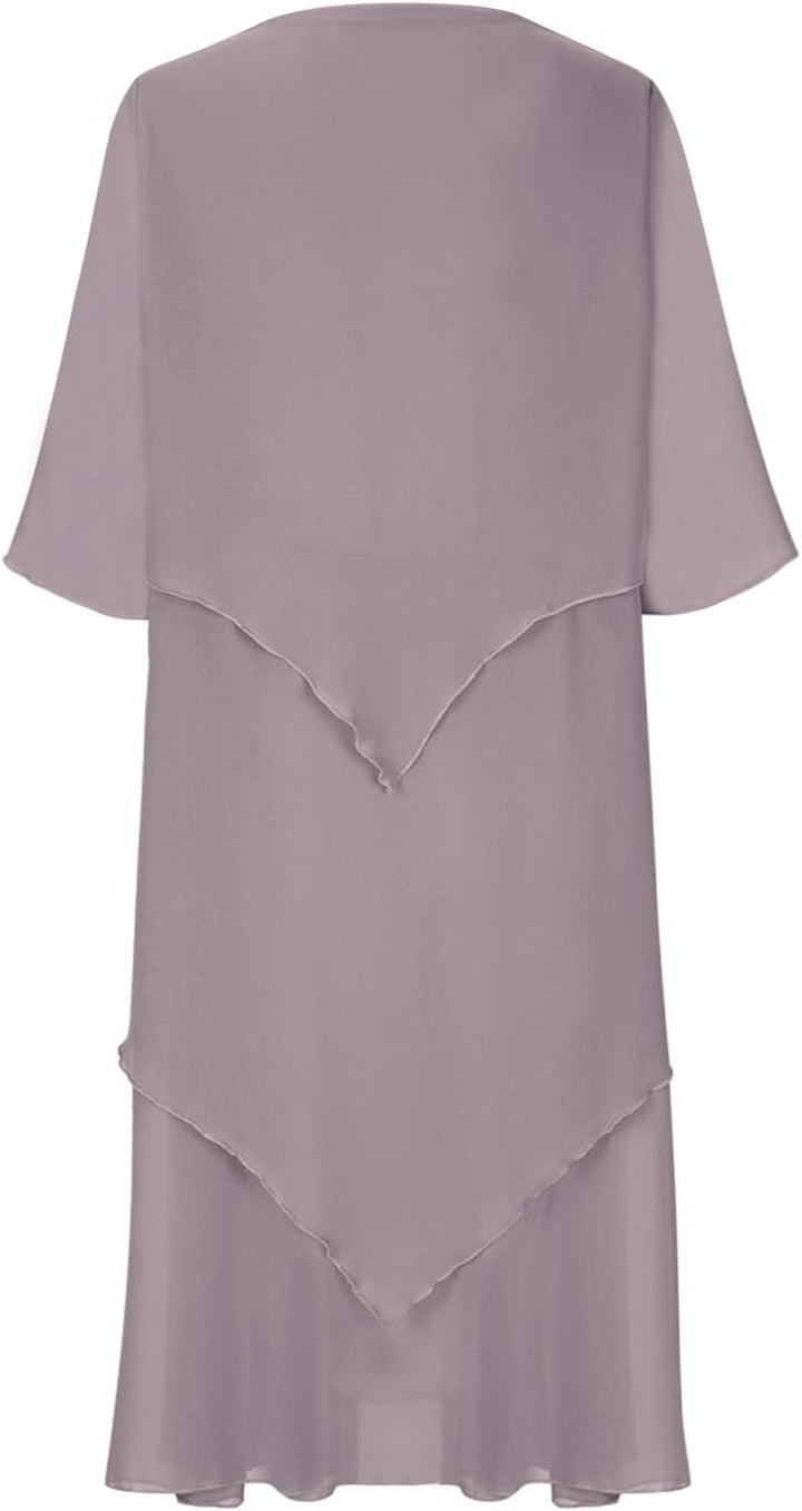 Drune | Elegantes Chiffonkleid mit Lagen-Look