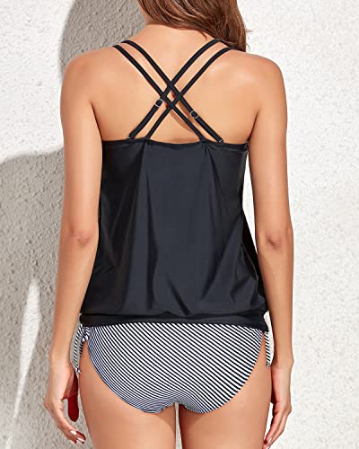 Drune | Athletische Zweiteilige Tankini Badeanzüge Für Frauen Bauchkontrolle Schwimmanzüge