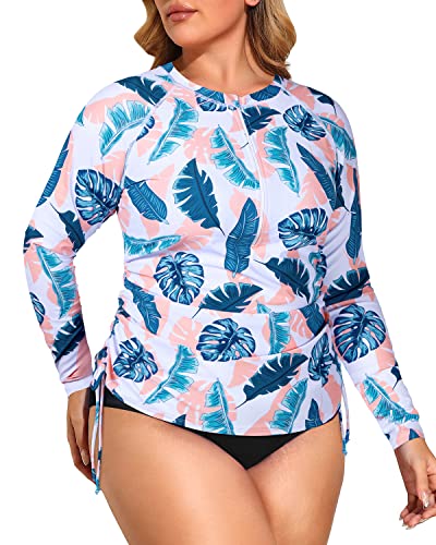 Drune | Langarm Reißverschluss Rash Guard Badeanzug Zweiteiler Upf 50+