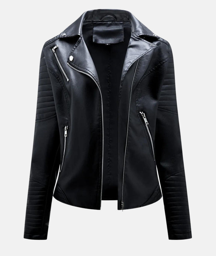 Drune | Stylish women's biker jacket made of faux leather