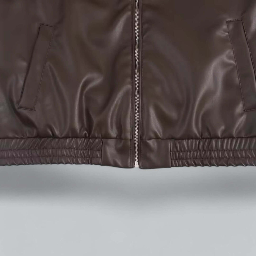 Drune | Damen Vintage Stil Kunstlederjacke