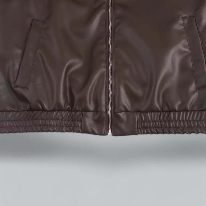 Drune | Damen Vintage Stil Kunstlederjacke
