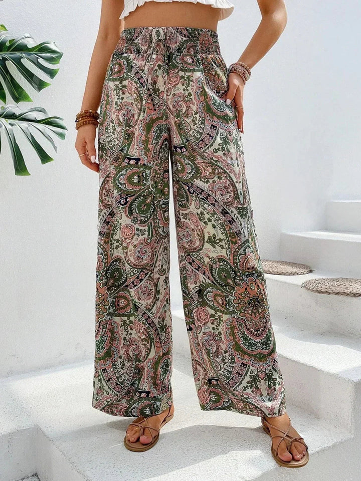 Drune | Elegante Bedruckte Weite Hosen