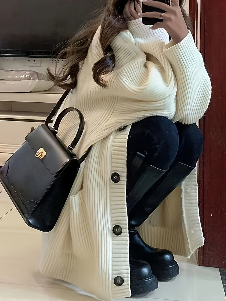 Drune | warmer Baumwollstrickwaren-Cardigan für Damen - Ideal für Winter