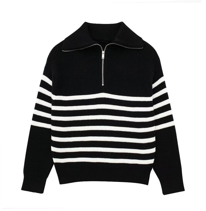 Drune | All Match Wollpullover Mit Offenem Kragen