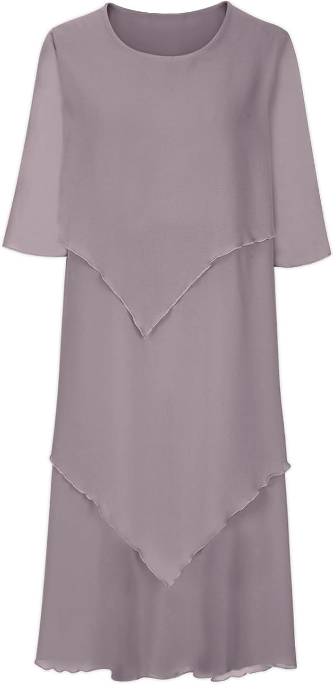 Drune | Elegantes Chiffonkleid mit Lagen-Look