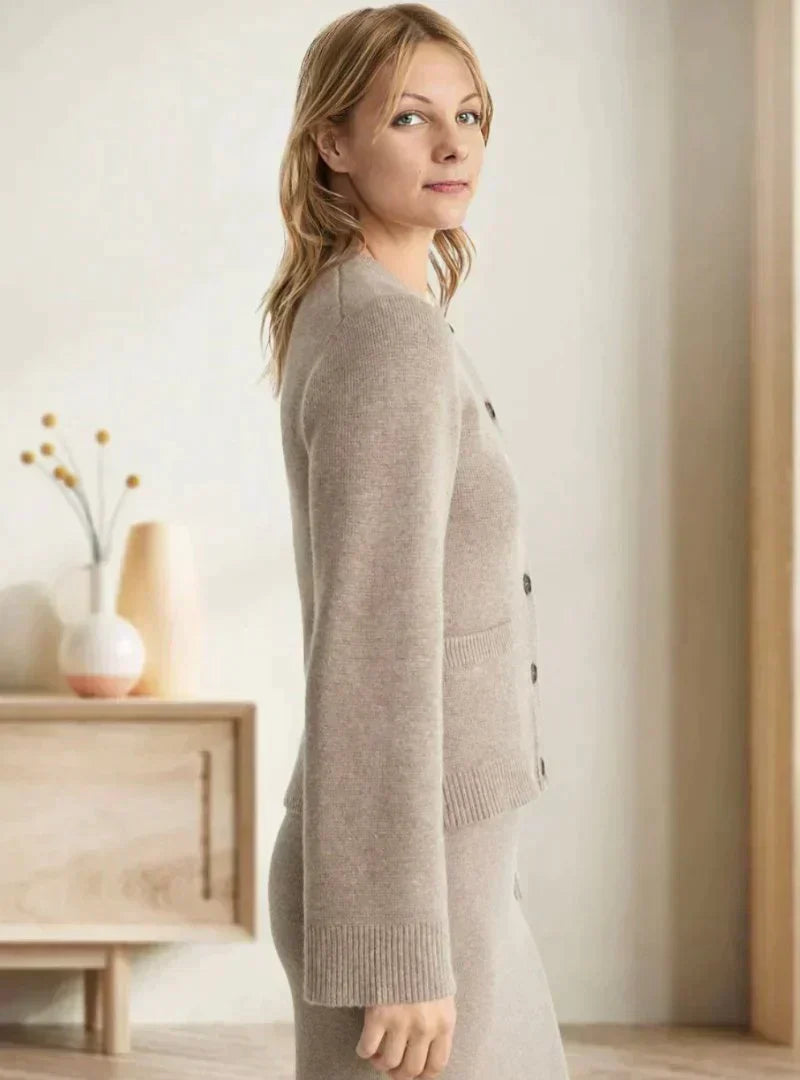 Drune | Strickjacke Weiche Strickware Knöpfe Und Taschen Langärmelige Bequeme Passform
