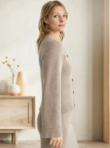 Drune | Strickjacke Weiche Strickware Knöpfe Und Taschen Langärmelige Bequeme Passform