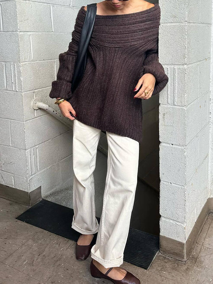 Drune | Rippstrickpullover Weiche Wolle Elegant und Warm