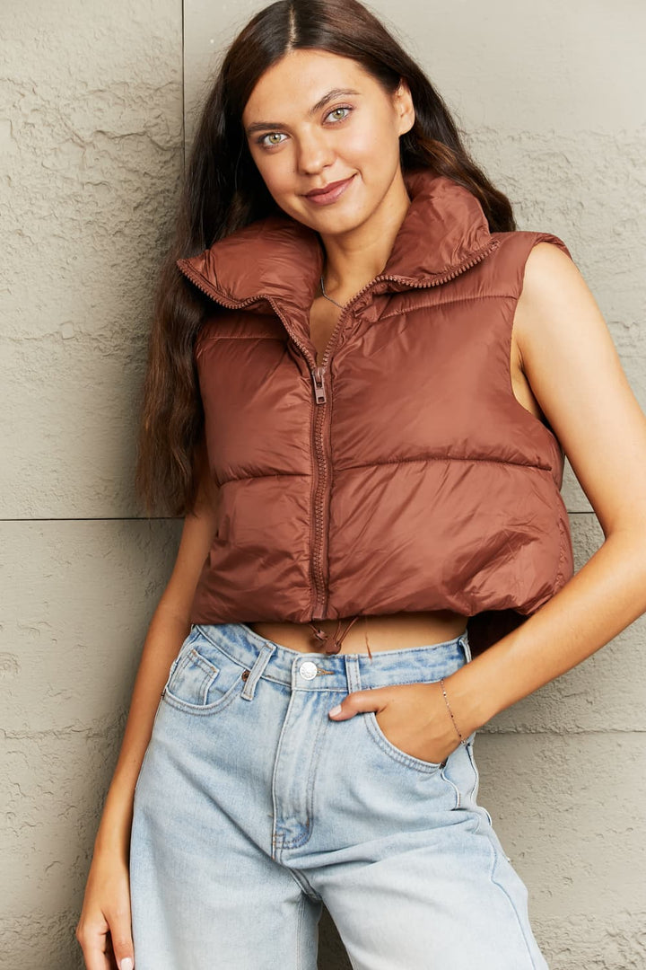 Drune | Zip-Up Drawstring Puffer Weste