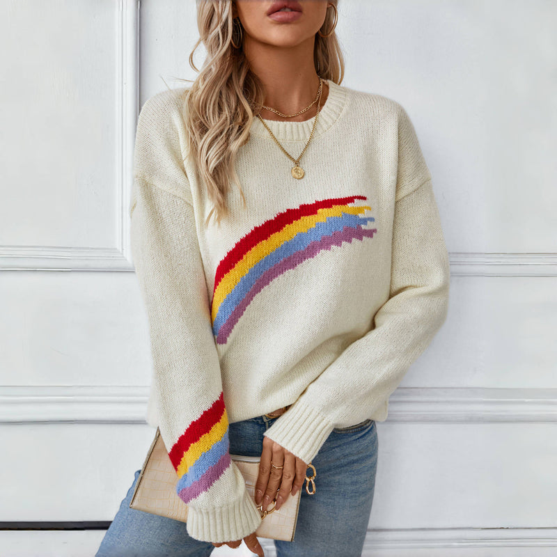 Drune | Regenbogen Strickpullover