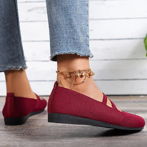 Drune | Flache Slipper Mit Riemen Über Dem Spann Und Flacher Sohle Für Damen