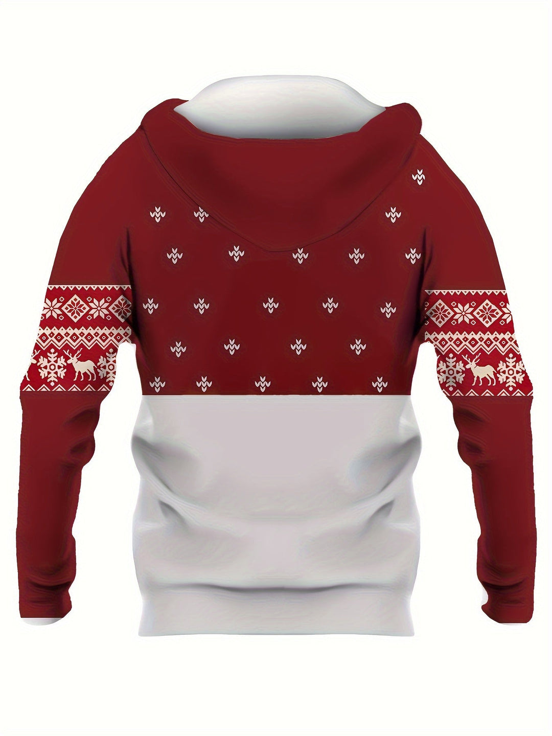 Drune | Hoodie mit Weihnachtsdruck Polyester Frohe Weihnachten Rentier Design