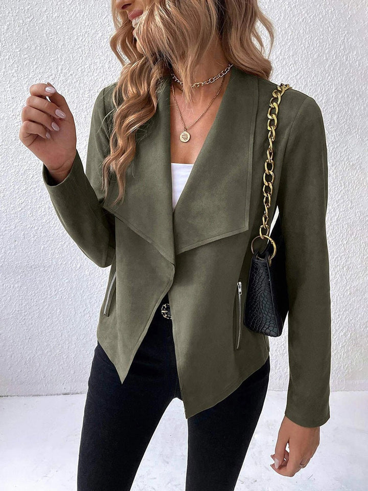 Drune | Kunstlederjacke - Leicht & Schick - Offenes Vorderdesign - Vielseitige Schicht
