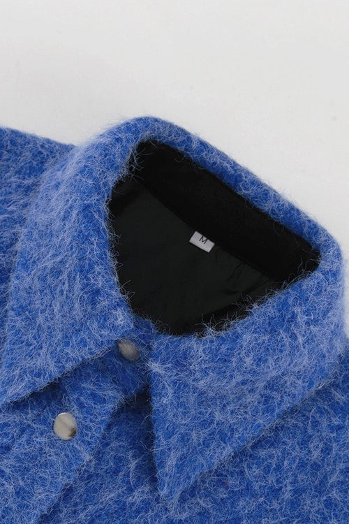 Drune | Ärmel Blauer Wolljacke
