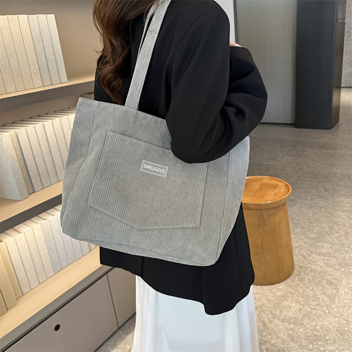 Drune | Elegante Damen-Tasche Aus Hochwertigem Cordstoff Vegan Leather