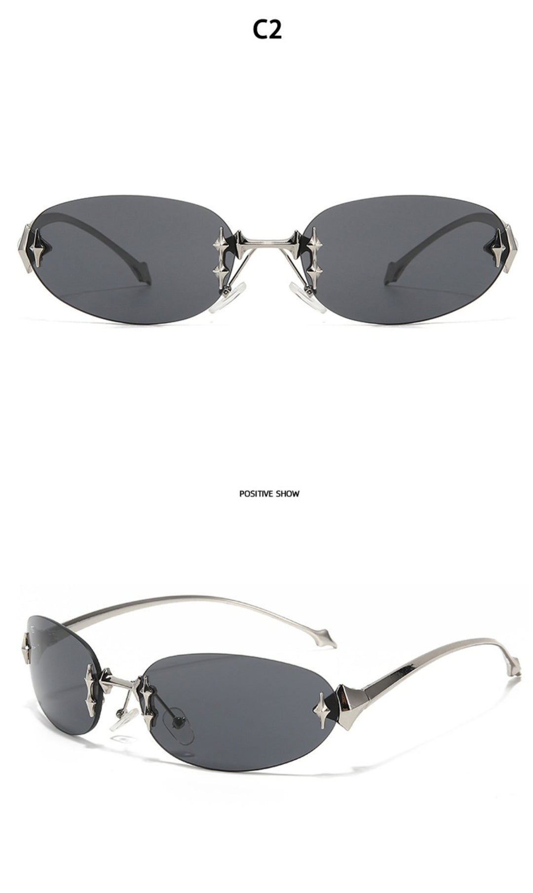 Drune | Star Rahmenlose Futuristische Sonnenbrille