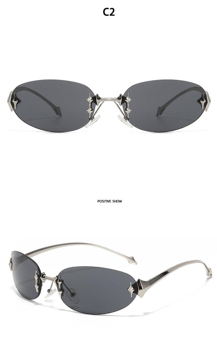 Drune | Star Rahmenlose Futuristische Sonnenbrille