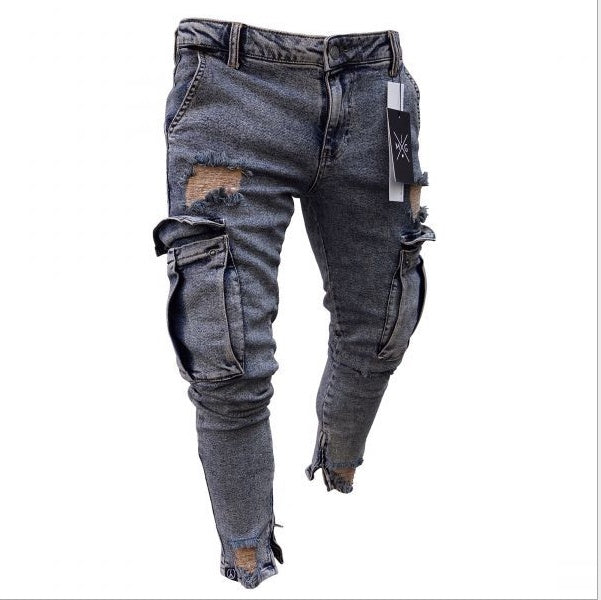 Drune | Herren Denim Cargo-Hose