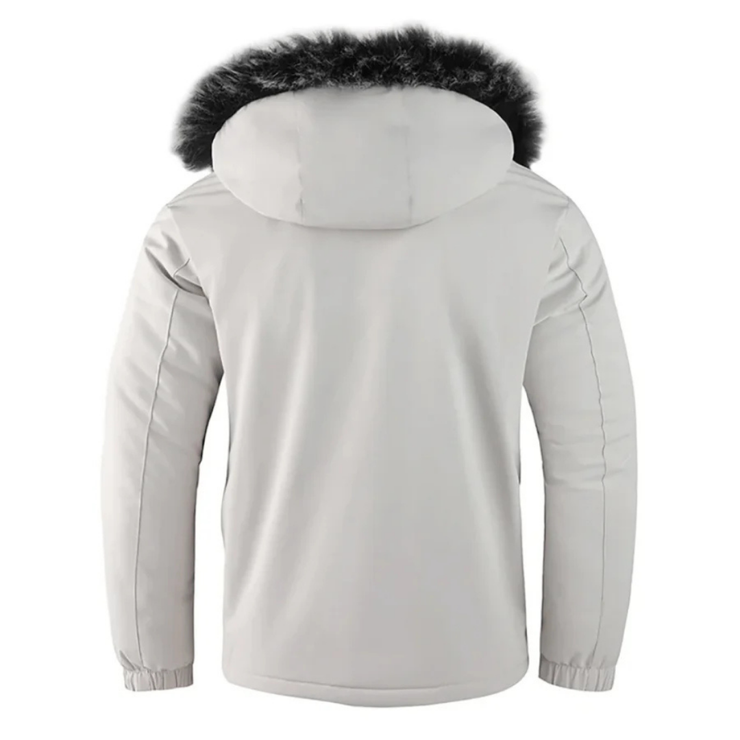 Drune | Herren Winter Parka Jacke mit Doppeltasche und Reißverschluss Design