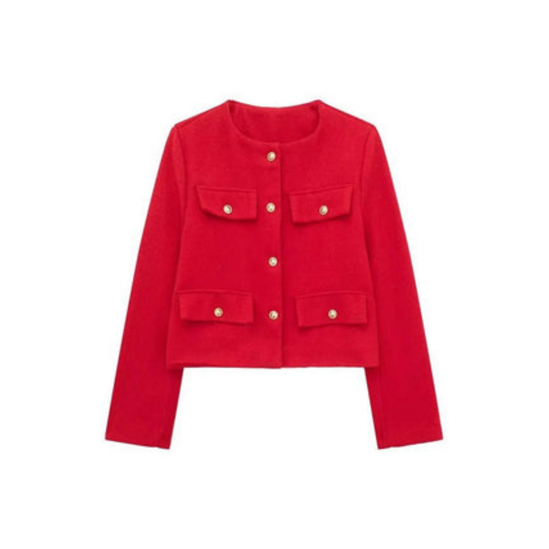 Drune | Vintage Blazer mit Langen Ärmeln für Frauen