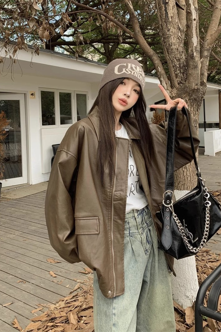 Drune | Länge Oversized Motorradjacke