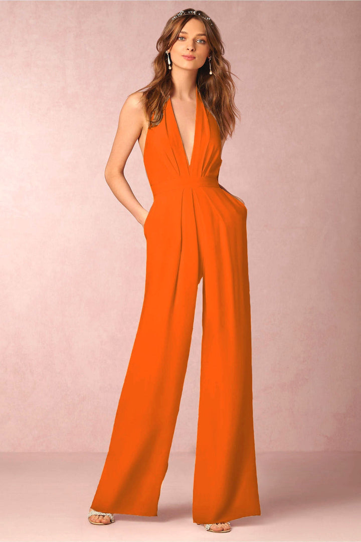 Drune | Ärmelloser Halterneck Jumpsuit