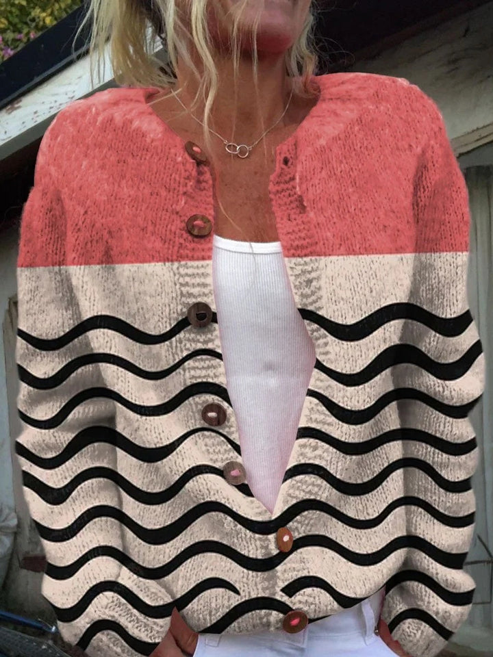 Drune | 3D Digital Gedruckte Strickjacke für Damen