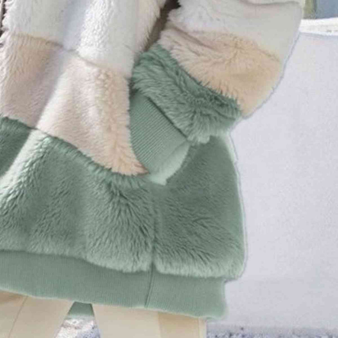 Drune | Color Block Zip-Up Kapuzenjacke