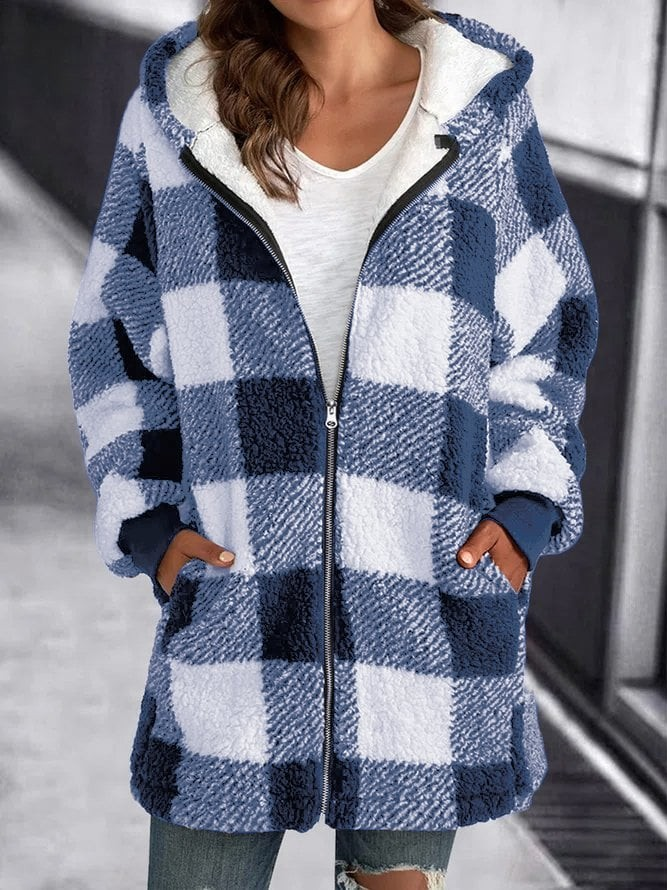Drune | Karo-Hoodie-Jacke Für Frauen