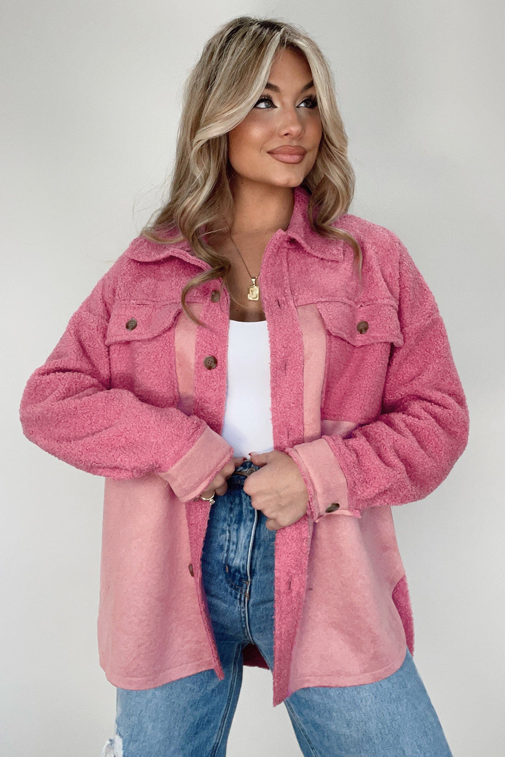 Drune | Weiche Hemdjacke mit Knöpfen Polyester Lässig und Trendy