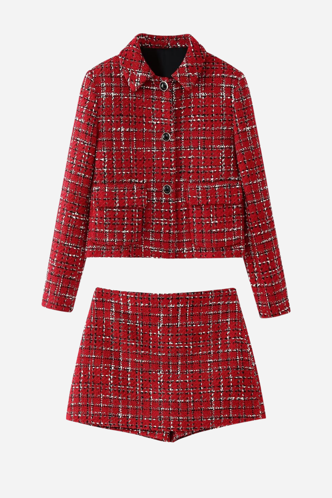 Drune | Textured Jacke Tweed Set