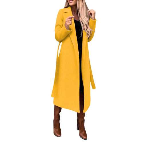 Drune | langer Wickelmantel - stilvolle Winteroberbekleidung für Damen