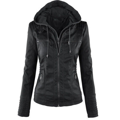 Drune Solide Lederjacke mit Revers