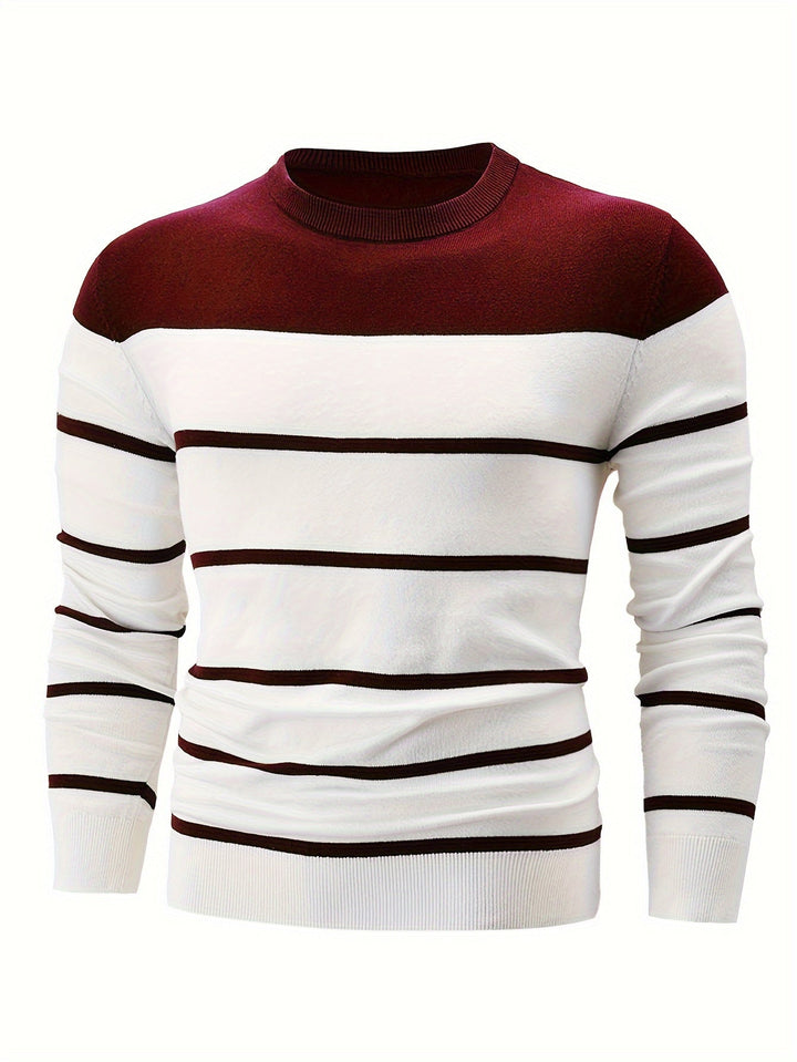 Drune | Gestreifter Pullover Baumwolle Klassisch und Komfortabel
