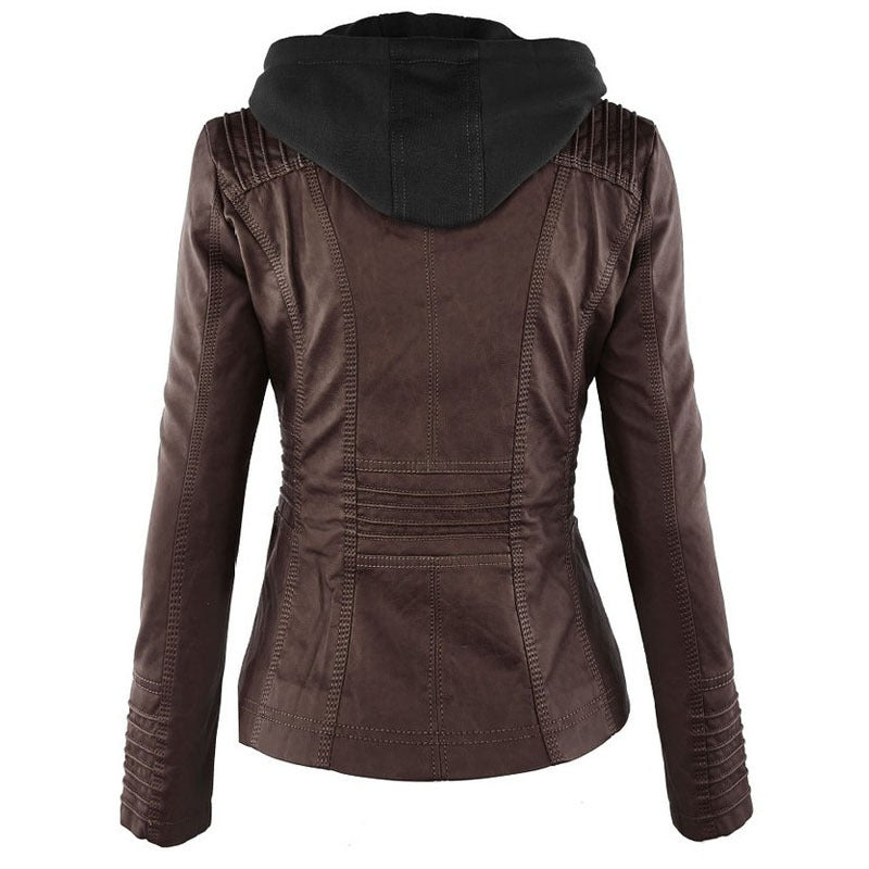 Drune Solide Lederjacke mit Revers