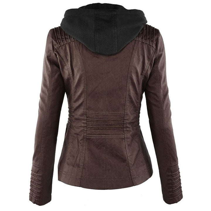 Drune Solide Lederjacke mit Revers