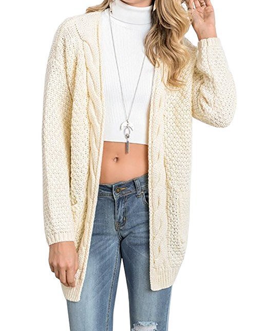 Damen Strickjacke mit strukturiertem Muster und praktischen Taschen Drune