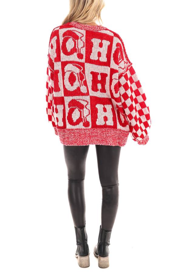 Drune | Weihnachtsbriefe Rundhals Langarm Locker Gestrickter Pullover