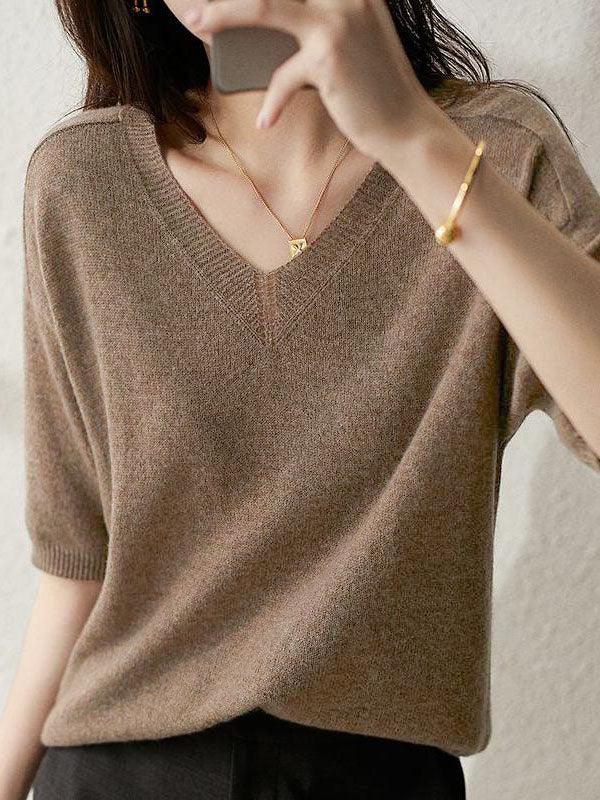 Drune | weicher Cashmere-Pullover mit V-Ausschnitt für Damen