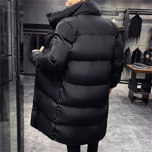 Drune | Herren Langer Steppmantel Mit Hohem Kragen Design