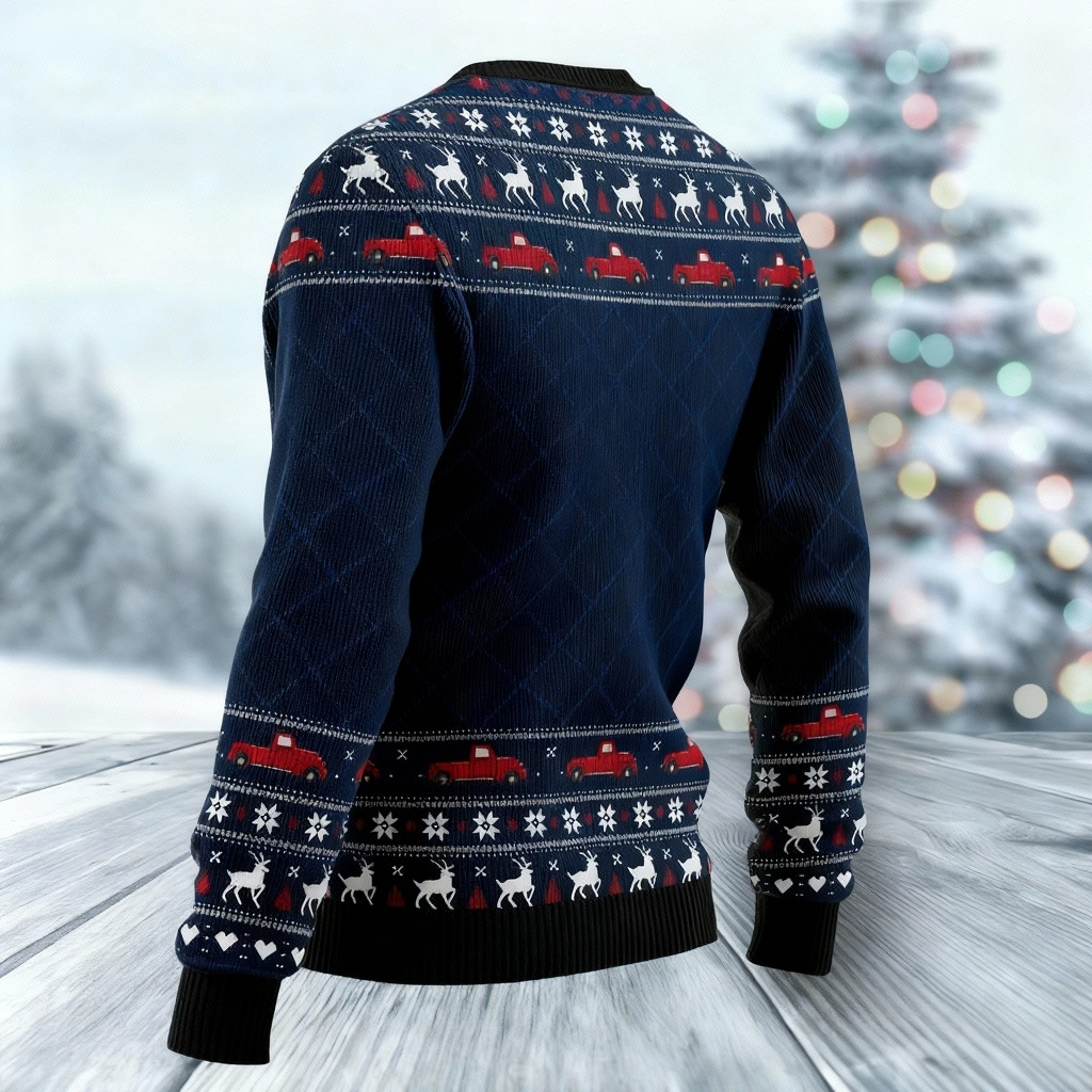 Drune | Laut, Stolz & Unübersehbar: Santa Print Hässlicher Weihnachtspullover