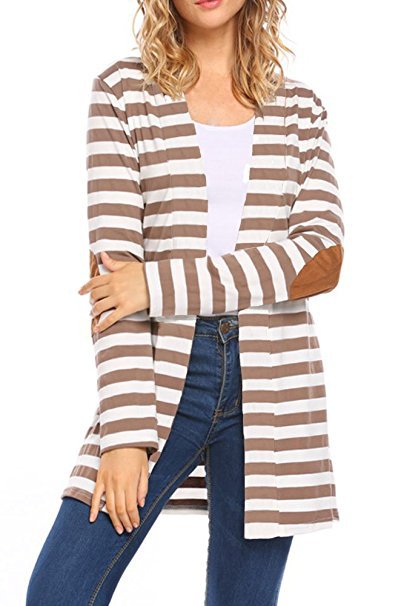 Damen Lässiger Strickcardigan mit Ellbogenpatches Drune