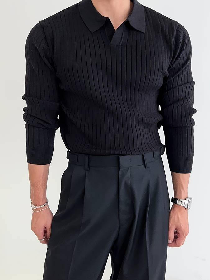 Drune - Lässiger Herrenpullover mit V-Ausschnitt