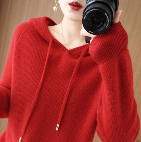Drune | Strickpullover mit Kapuze Weicher Strick Lässige Passform