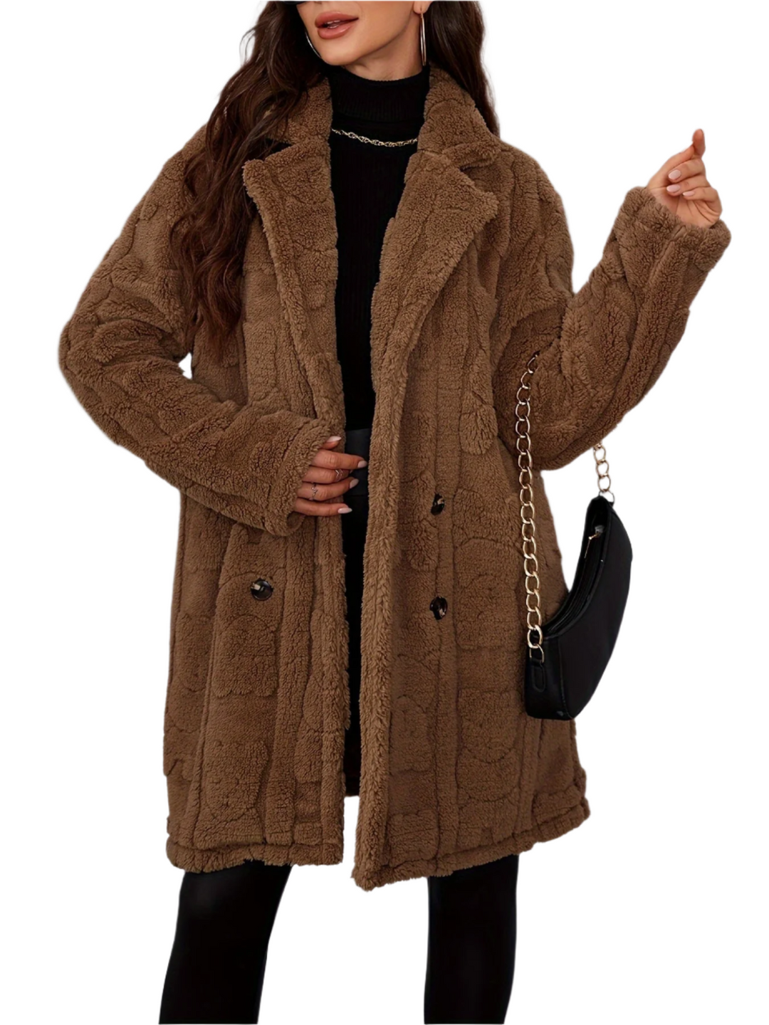 Drune | Elegante Damen Brauner Pelzmantel