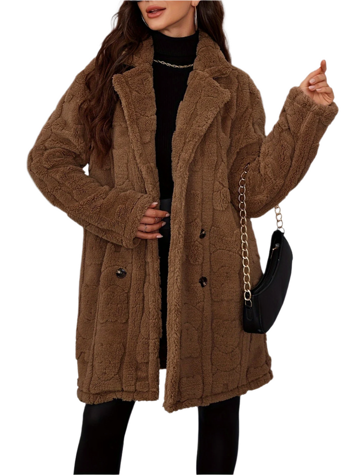 Drune | Elegante Damen Brauner Pelzmantel
