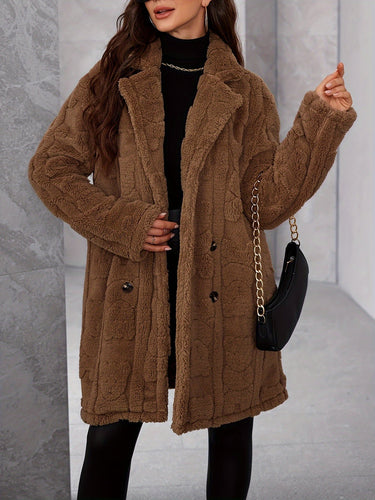 Drune | Elegante Damen Brauner Pelzmantel