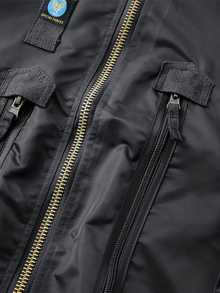 Drune | Bomber Taktische Outdoorjacke Mit Stehkragen Für Herren - Perfekt für Outdoor-Aktivitäten