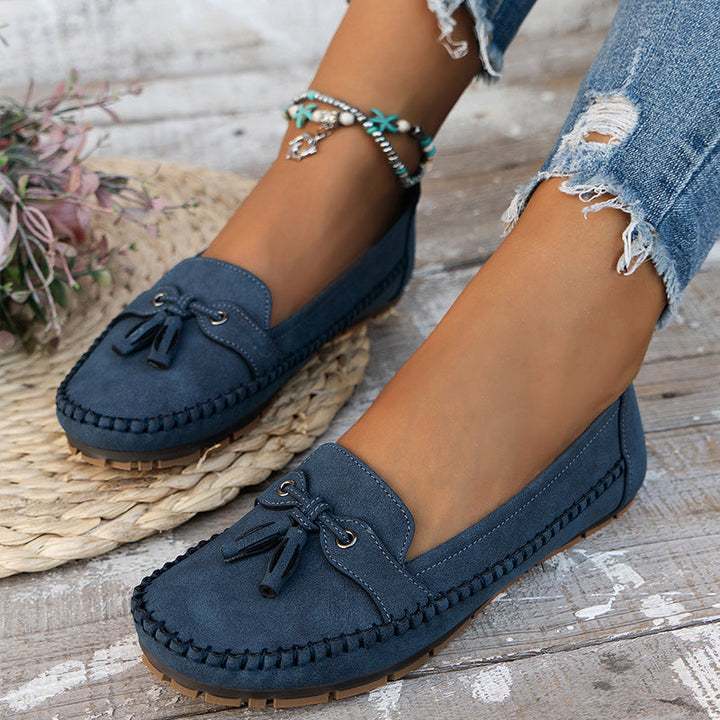 Drune | Klassische Wildleder-Loafer mit Quastendetail für Damen